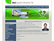 Tablet Screenshot of amt-uecker-randow-tal.de